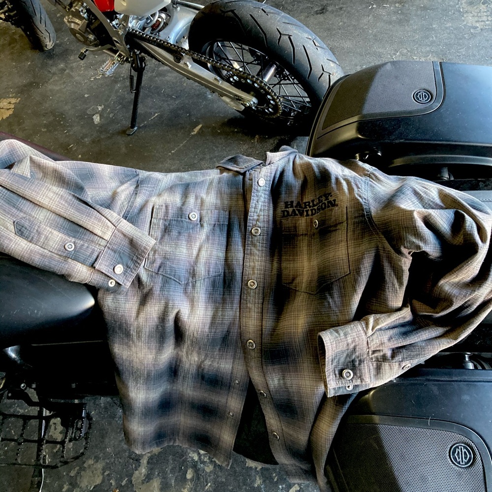 Harley Davidson lined riding shirt